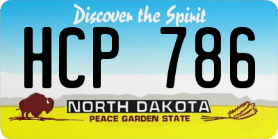 ND license plate HCP786