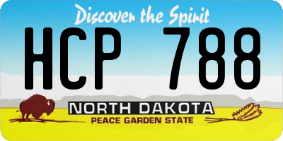 ND license plate HCP788