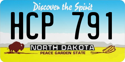 ND license plate HCP791