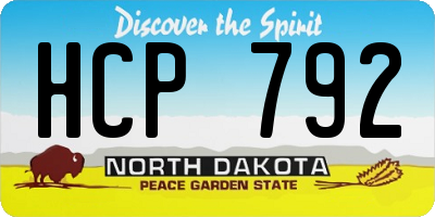 ND license plate HCP792