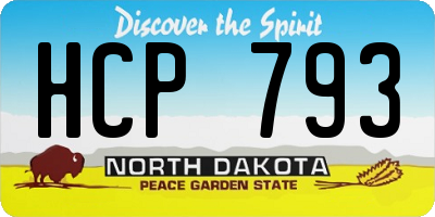 ND license plate HCP793