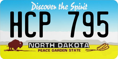 ND license plate HCP795