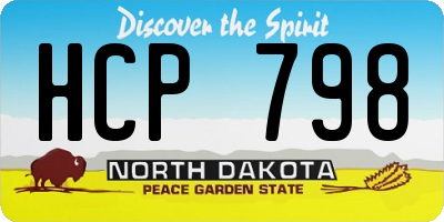 ND license plate HCP798