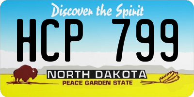 ND license plate HCP799