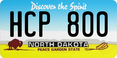 ND license plate HCP800