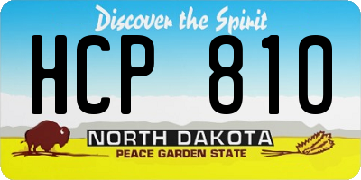 ND license plate HCP810