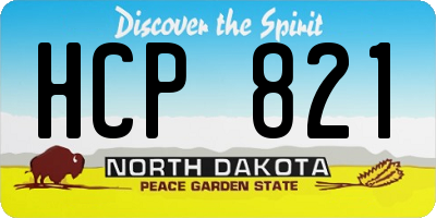 ND license plate HCP821