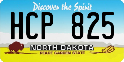 ND license plate HCP825