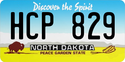 ND license plate HCP829