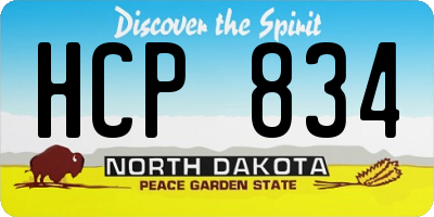 ND license plate HCP834