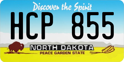 ND license plate HCP855