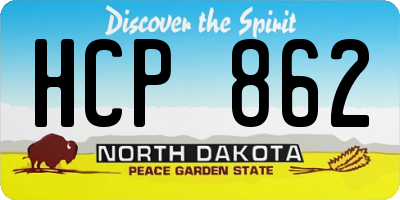 ND license plate HCP862