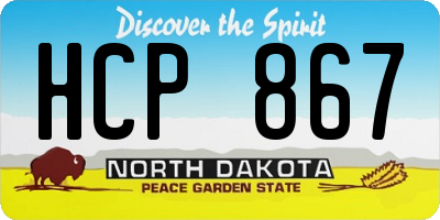 ND license plate HCP867