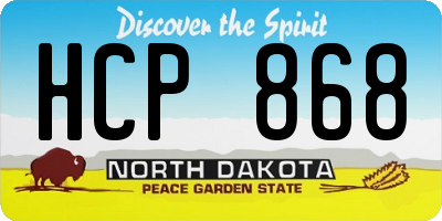 ND license plate HCP868
