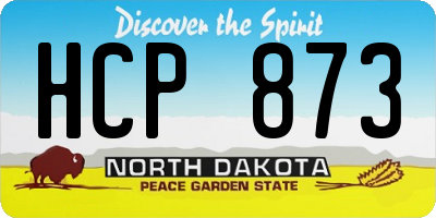 ND license plate HCP873