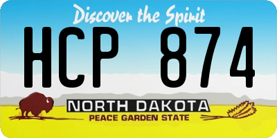 ND license plate HCP874