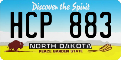 ND license plate HCP883