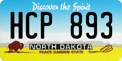 ND license plate HCP893