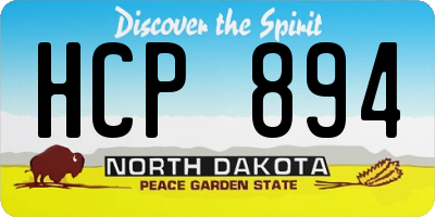 ND license plate HCP894