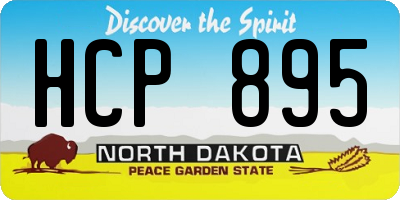 ND license plate HCP895