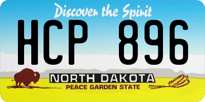 ND license plate HCP896