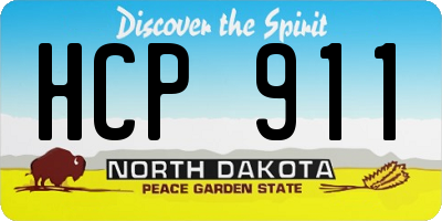 ND license plate HCP911