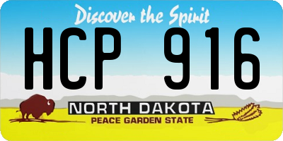 ND license plate HCP916