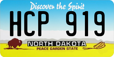 ND license plate HCP919