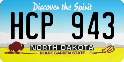 ND license plate HCP943