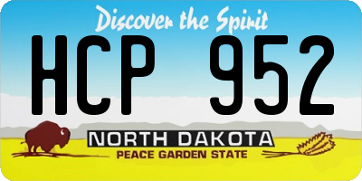 ND license plate HCP952