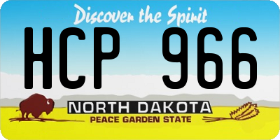 ND license plate HCP966