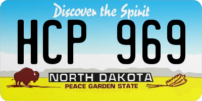 ND license plate HCP969