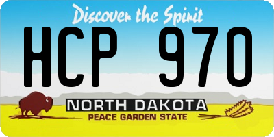 ND license plate HCP970