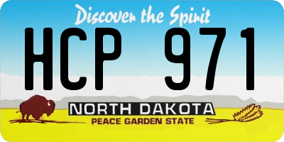 ND license plate HCP971