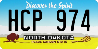 ND license plate HCP974