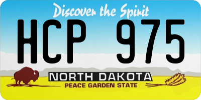 ND license plate HCP975