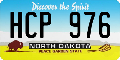 ND license plate HCP976