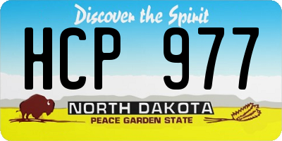 ND license plate HCP977