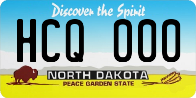 ND license plate HCQ000