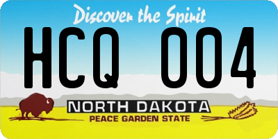 ND license plate HCQ004