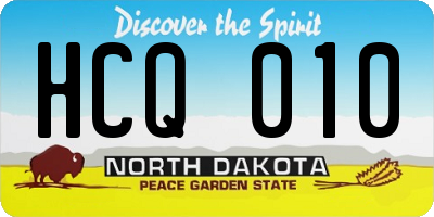 ND license plate HCQ010