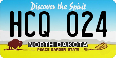 ND license plate HCQ024