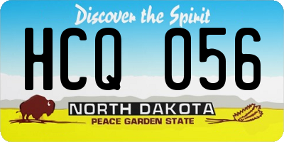 ND license plate HCQ056