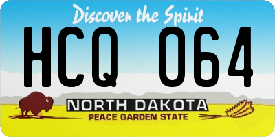 ND license plate HCQ064