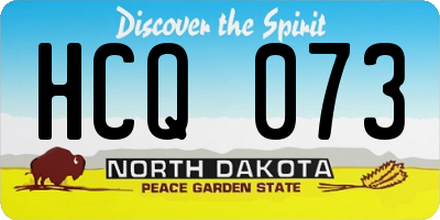 ND license plate HCQ073