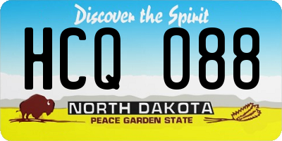 ND license plate HCQ088