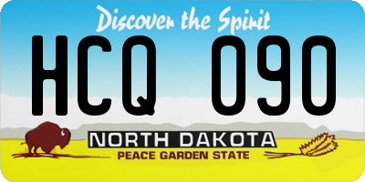 ND license plate HCQ090