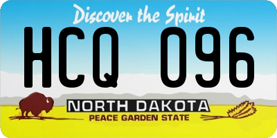 ND license plate HCQ096