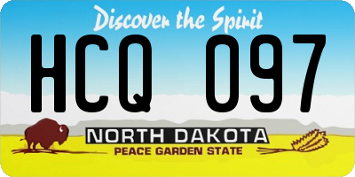 ND license plate HCQ097