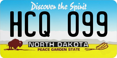 ND license plate HCQ099